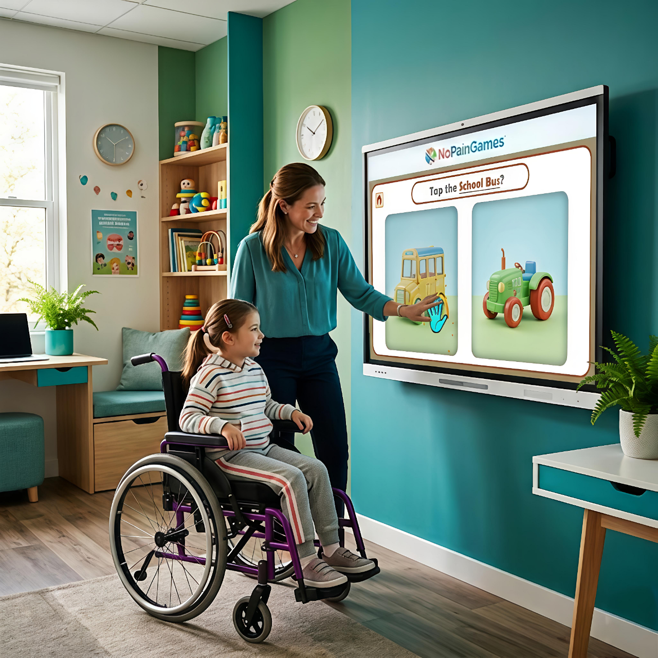 NoPain Games interactive therapy system in practice